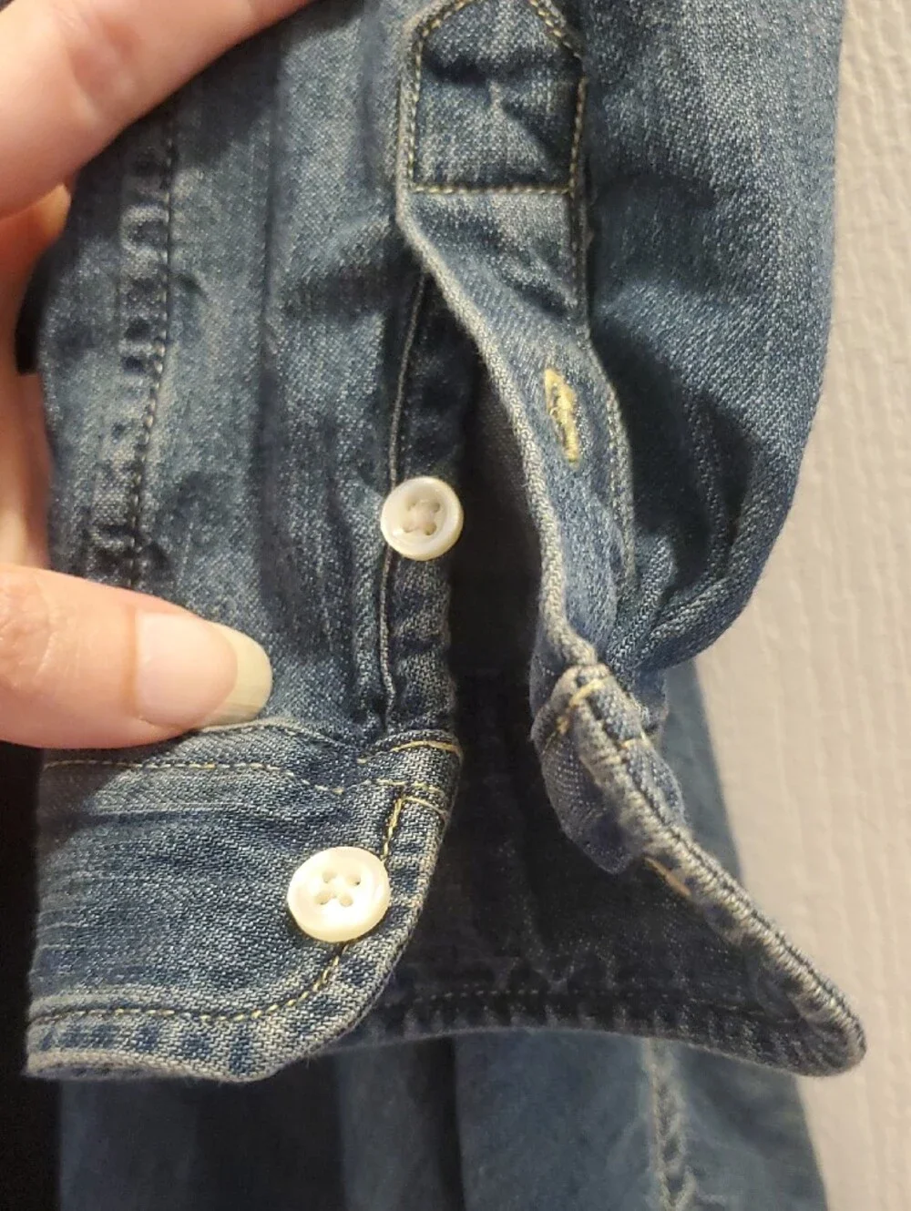 Ralph Lauren Girls' Belted Cotton Denim Shirtdress Sz 8